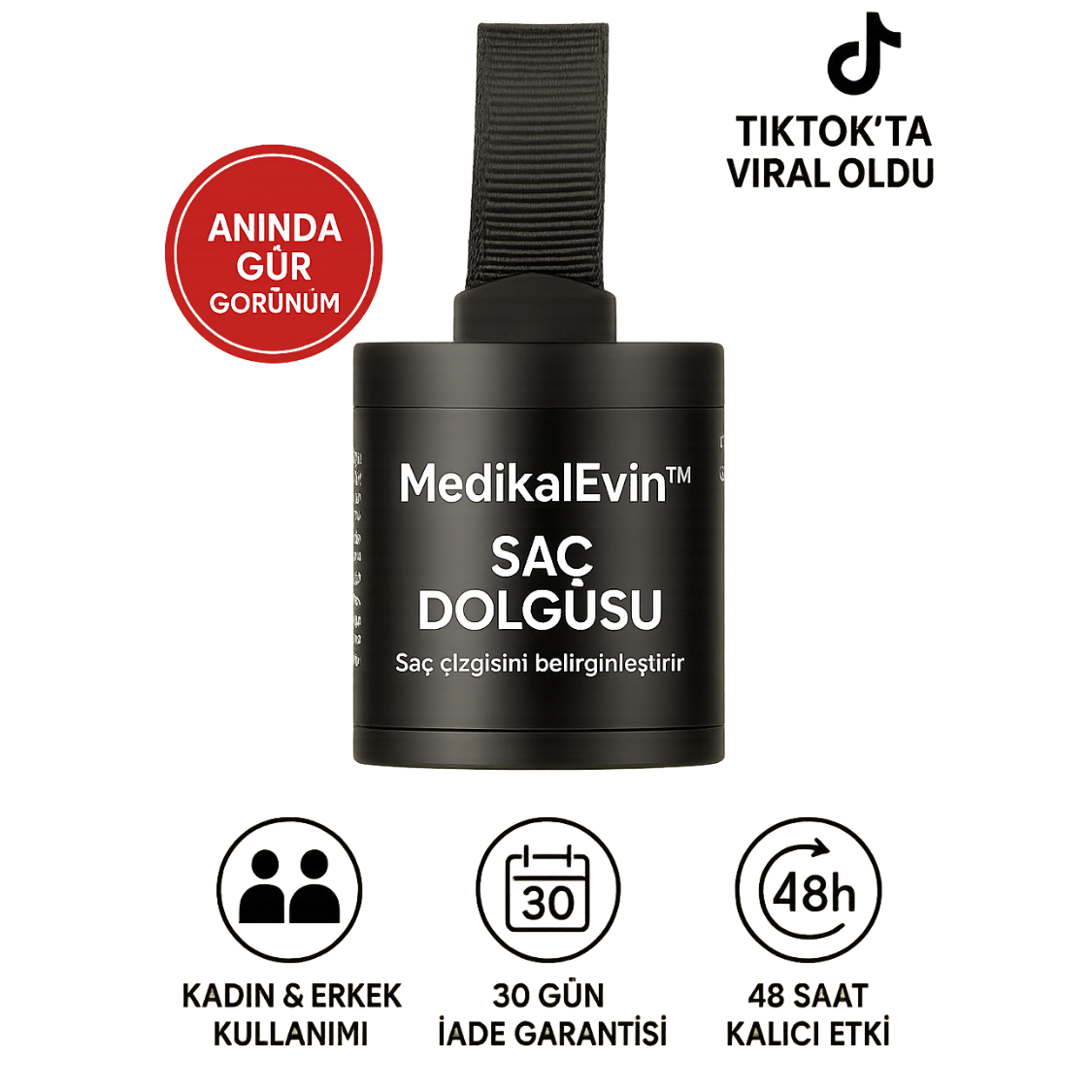 Ortopedya™ Root'd™ Saç Kök Güçlendirici Kapatıcı Pudra (48 Saat Kalıcı Etki)