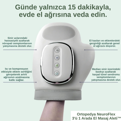 Ortopedya NeuroFlex 3'ü 1 Arada El Masaj Aleti