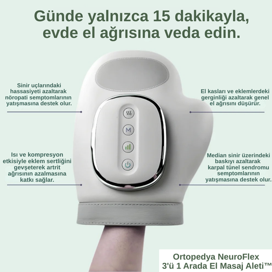 Ortopedya NeuroFlex 3'ü 1 Arada El Masaj Aleti