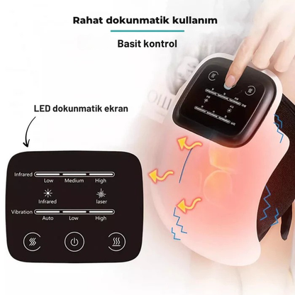 Ortopedya™ 3'ü 1 arada diz terapi cihazı - kablosuz kızılötesi, lazer ve titreşim terapisi