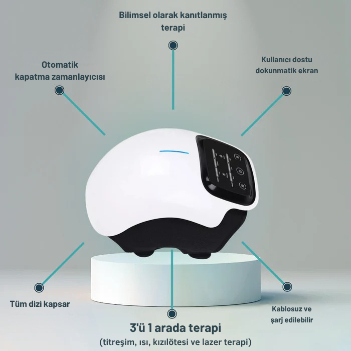 Ortopedya™ 3'ü 1 arada diz terapi cihazı - kablosuz kızılötesi, lazer ve titreşim terapisi