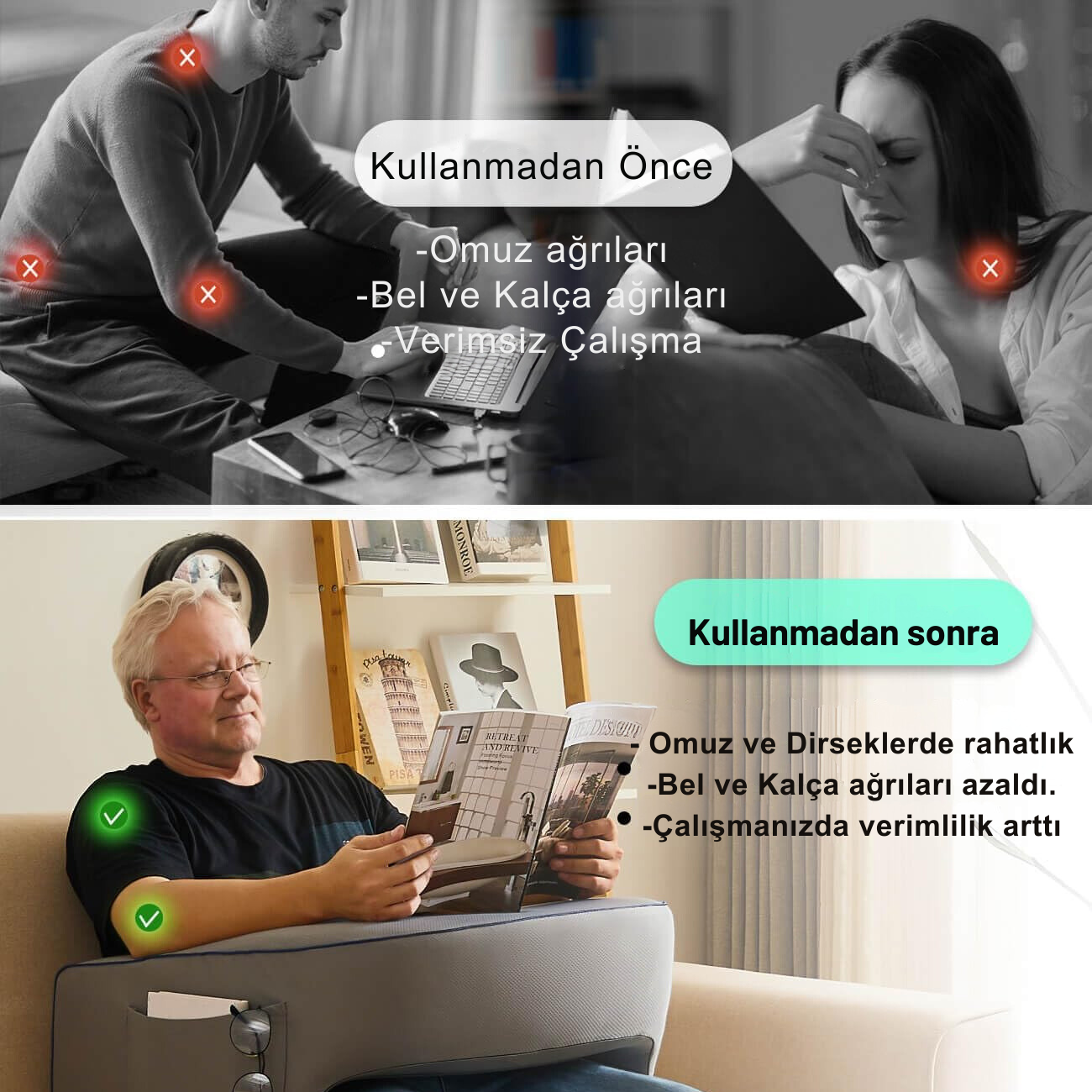 Ortopedya™ Ultra Lüks Çalışma Yastığı