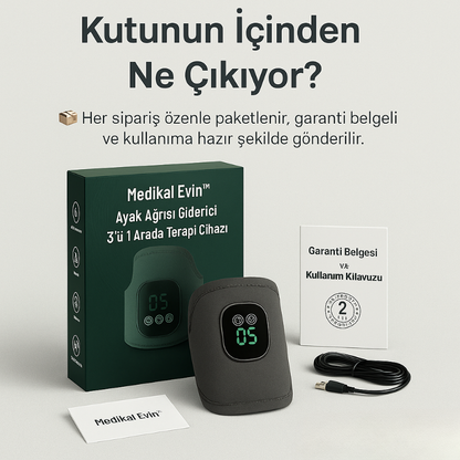 Ortopedya™ Ayak Ağrısı Giderici 3’ü 1 Arada Terapi Cihazı  ( 3 Etkili Derin Dönüşüm Mekanizması )